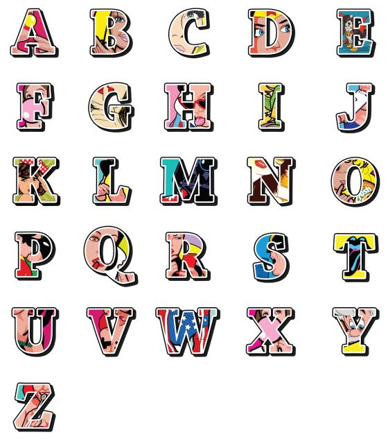 Hand Painted Pop Art Initials